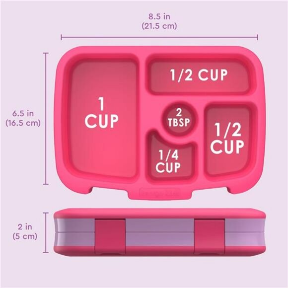 Kids Bento Lunch Box Leak Proof 5 Compartment Dishwasher Safe Toddler School - Picture 2 of 7